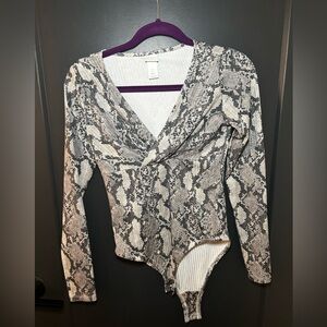 H&M Snakeskin Bodysuit